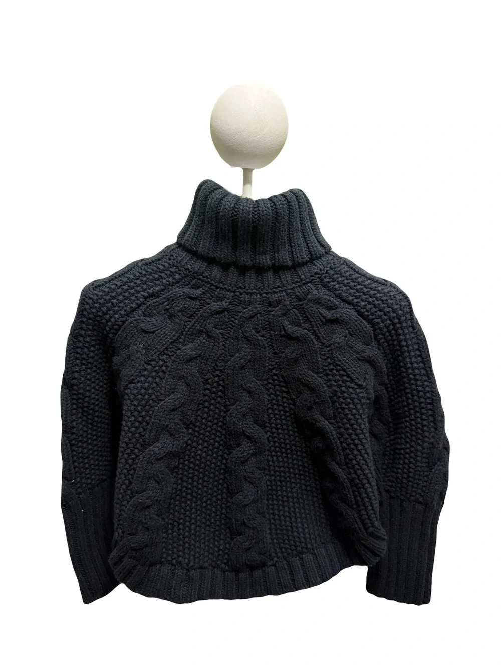 Carters Black Cable-Knit Turtleneck Sweater